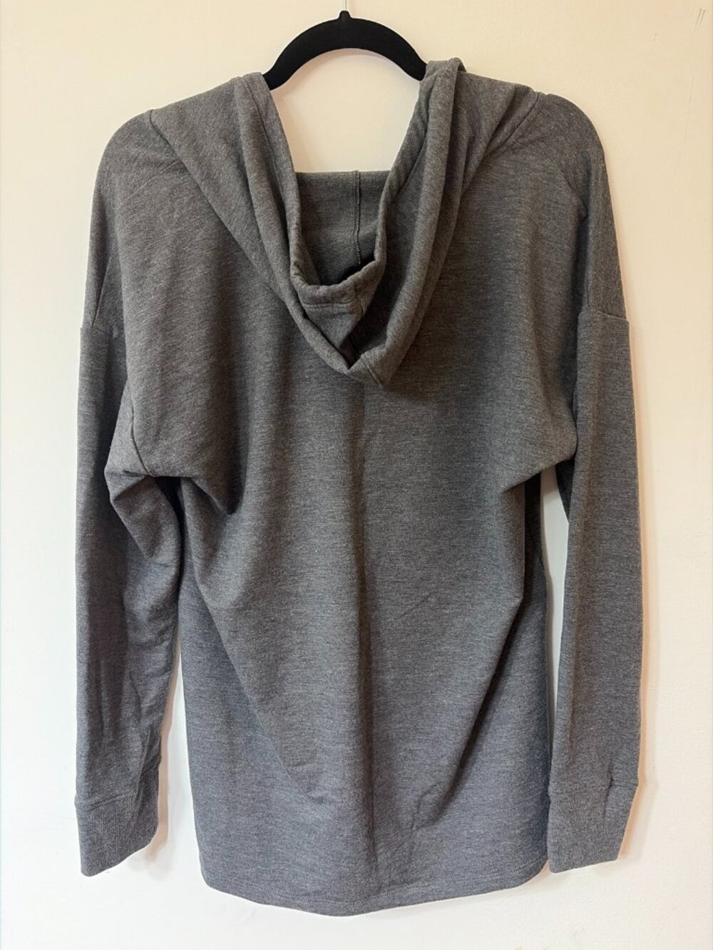 Sonoma Gray Hooded V-Neck Pullover Top - Size L